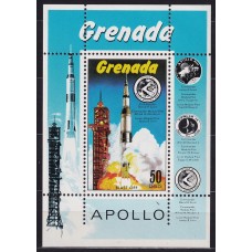 GRENADA ESPACIO COHETERIA HOJA BLOQUE NUEVA MINT